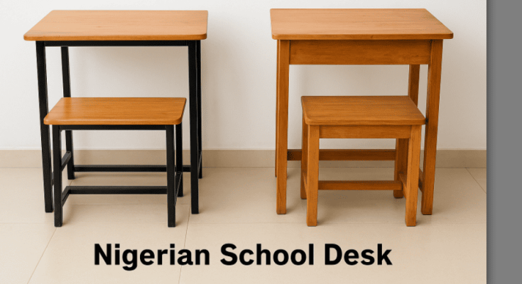 Photo of Nigerian Made School Desk.